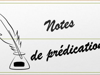 Notes de prédications