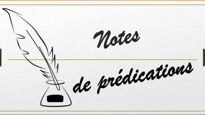 Notes de prédications